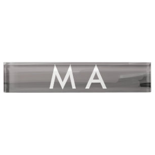 Einfache Monogramm fügen Sie den Namen Mann minima Namensplakette