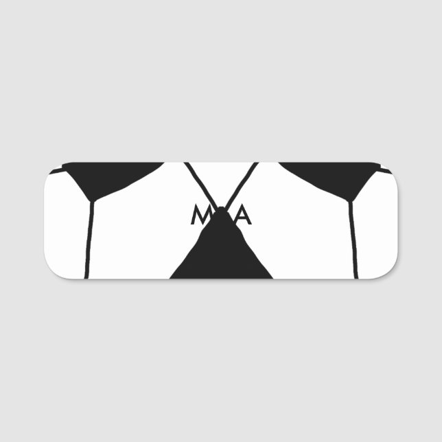 Einfache Monogramm fügen Sie den Namen Mann minima Namensschild (Vorderseite)
