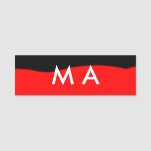 Einfache Monogramm fügen Sie den Namen Mann minima Namensschild