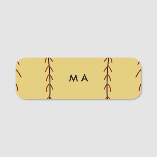 Einfache Monogramm fügen Sie den Namen Mann minima Namensschild (Vorderseite)