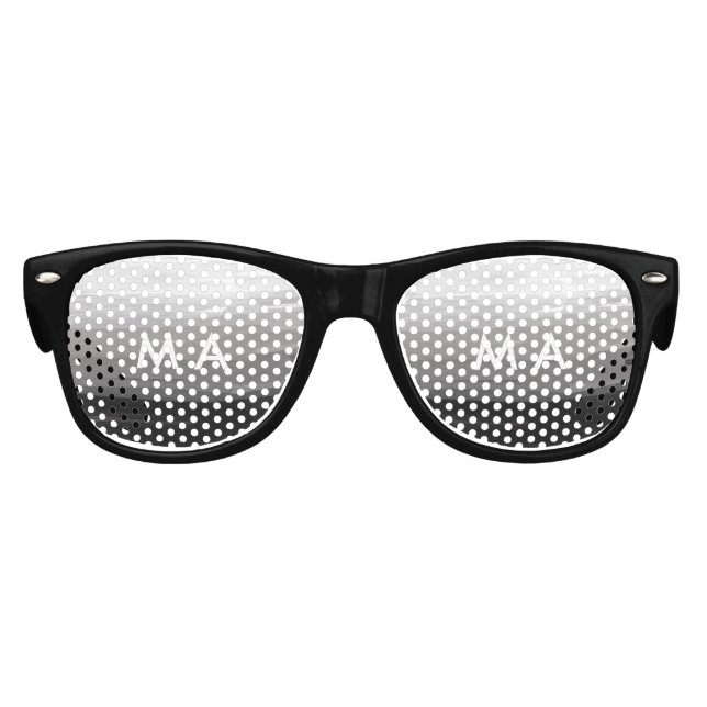 Einfache Monogramm fügen Sie den Namen Mann minima Partybrille (Vorderseite)