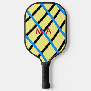 Einfache Monogramm fügen Sie den Namen Mann minima Pickleball Schläger