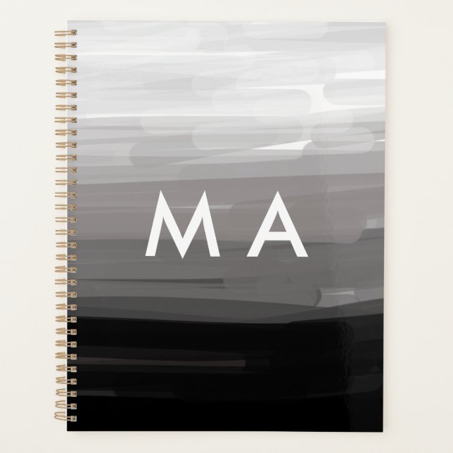 Einfache Monogramm fügen Sie den Namen Mann minima Planer (Vorderseite)