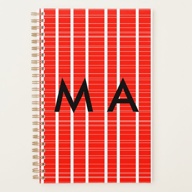 Einfache Monogramm fügen Sie den Namen Mann minima Planer (Vorderseite)