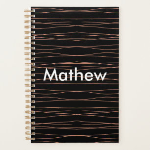 Einfache Monogramm fügen Sie den Namen Mann minima Planer