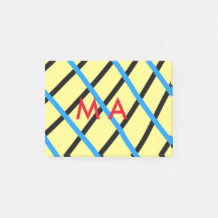 Einfache Monogramm fügen Sie den Namen Mann minima Post-it Klebezettel