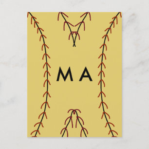 Einfache Monogramm fügen Sie den Namen Mann minima Postkarte