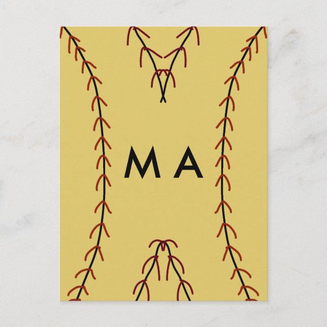 Einfache Monogramm fügen Sie den Namen Mann minima Postkarte (Vorderseite)