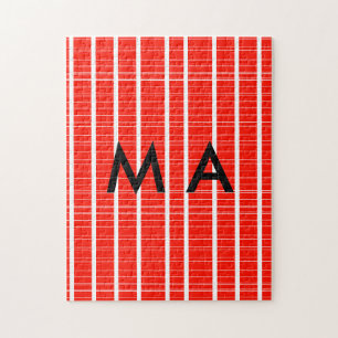 Einfache Monogramm fügen Sie den Namen Mann minima Puzzle