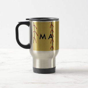Einfache Monogramm fügen Sie den Namen Mann minima Reisebecher