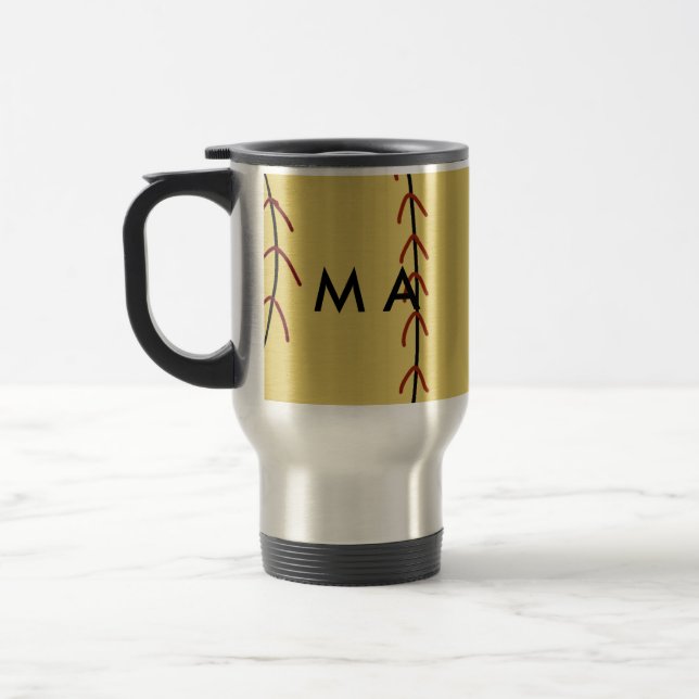 Einfache Monogramm fügen Sie den Namen Mann minima Reisebecher (Links)