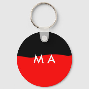 Einfache Monogramm fügen Sie den Namen Mann minima Schlüsselanhänger