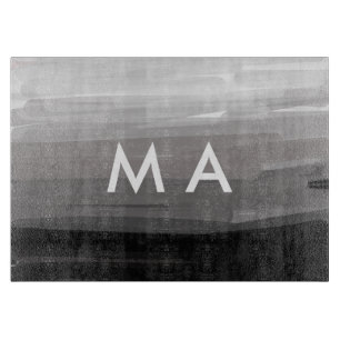 Einfache Monogramm fügen Sie den Namen Mann minima Schneidebrett