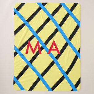 Einfache Monogramm fügen Sie den Namen Mann minima Sherpadecke