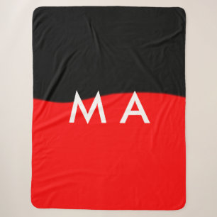 Einfache Monogramm fügen Sie den Namen Mann minima Sherpadecke