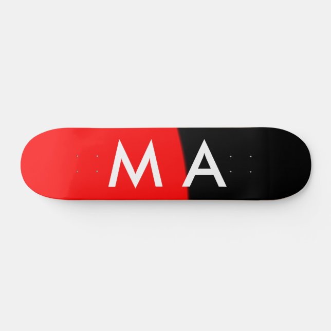 Einfache Monogramm fügen Sie den Namen Mann minima Skateboard (Horizontal)