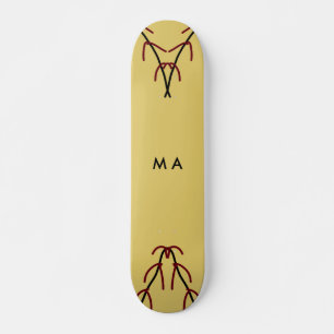 Einfache Monogramm fügen Sie den Namen Mann minima Skateboard