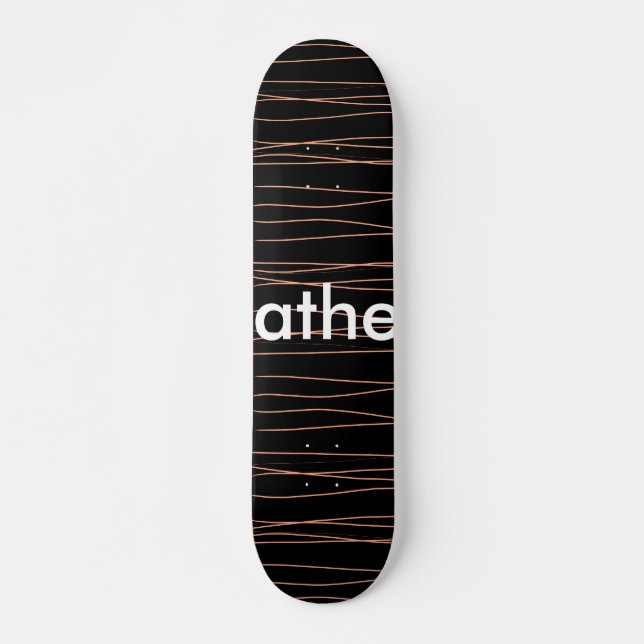 Einfache Monogramm fügen Sie den Namen Mann minima Skateboard (Vorne)