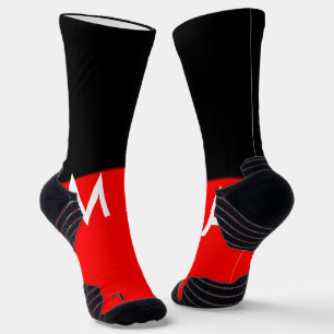 Einfache Monogramm fügen Sie den Namen Mann minima Socken