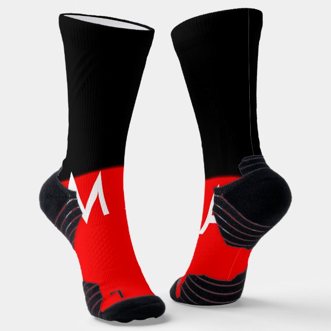 Einfache Monogramm fügen Sie den Namen Mann minima Socken (Gewinkelt)