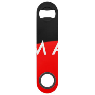 Einfache Monogramm fügen Sie den Namen Mann minima Speed Flaschenöffner