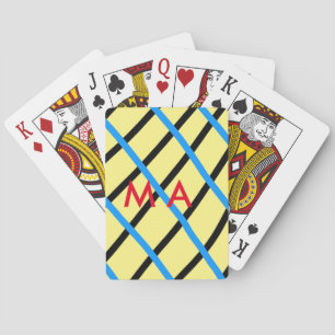Einfache Monogramm fügen Sie den Namen Mann minima Spielkarten