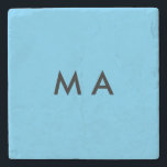 Einfache Monogramm fügen Sie den Namen Mann minima Steinuntersetzer<br><div class="desc">design</div>