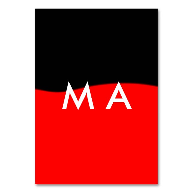 Einfache Monogramm fügen Sie den Namen Mann minima Tischnummer (Vorderseite)