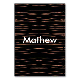 Einfache Monogramm fügen Sie den Namen Mann minima Tischnummer