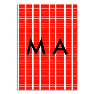 Einfache Monogramm fügen Sie den Namen Mann minima Tischnummer