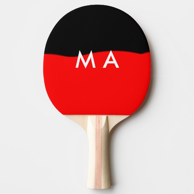 Einfache Monogramm fügen Sie den Namen Mann minima Tischtennis Schläger (Vorderseite)