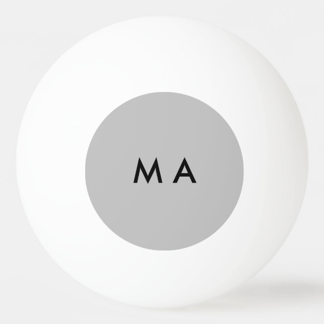 Einfache Monogramm fügen Sie den Namen Mann minima Tischtennisball (Vorderseite)