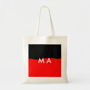 Einfache Monogramm fügen Sie den Namen Mann minima Tragetasche