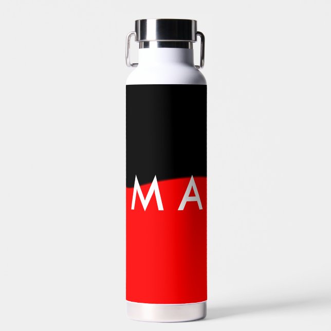 Einfache Monogramm fügen Sie den Namen Mann minima Trinkflasche (Vorne)