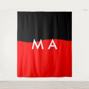 Einfache Monogramm fügen Sie den Namen Mann minima Wandteppich