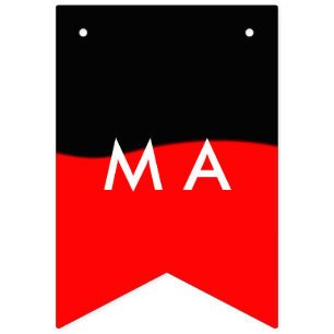 Einfache Monogramm fügen Sie den Namen Mann minima Wimpelkette