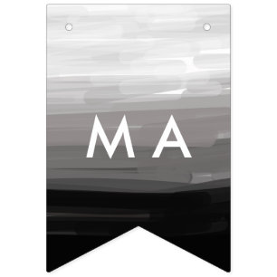 Einfache Monogramm fügen Sie den Namen Mann minima Wimpelkette