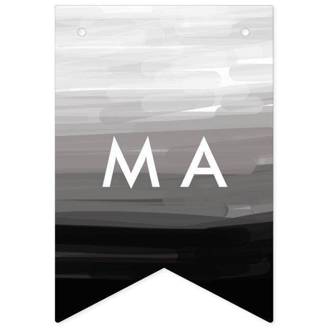 Einfache Monogramm fügen Sie den Namen Mann minima Wimpelkette (Erste Fahne)