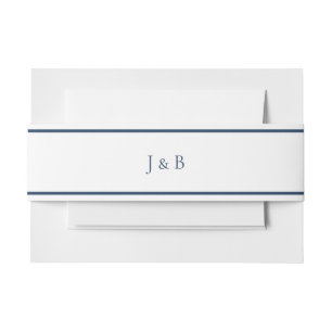 Einfache Monogramm-Hochzeit Einladungsbanderole