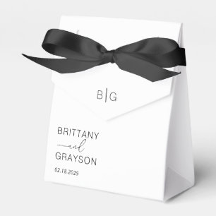 Einfache Monogramm-Hochzeit Geschenkschachtel