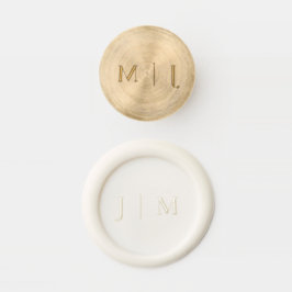 Einfache Monogramm-Hochzeit Wax Seal Stamp