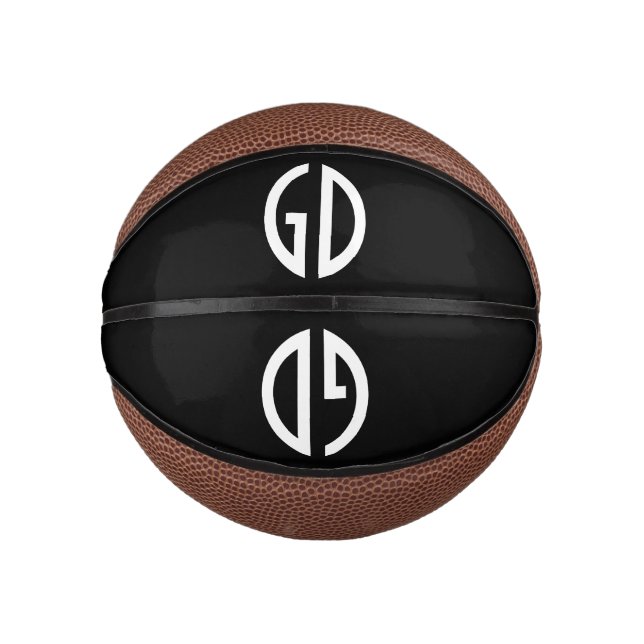 Einfache Monogramm-Ideen 1 Mini Basketball (Vorderseite)