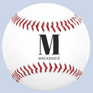 Einfache Monogramm Initial Nane Personalisiert Baseball