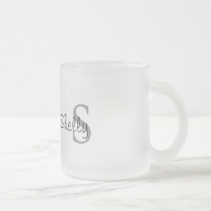 Einfache Monogramm Mattglastasse