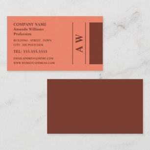 Einfache Monogramm, Minimalistisch Visitenkarte