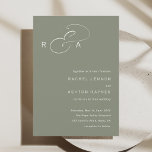 Einfache Monogramm Minimalistische Hochzeitssage G Einladung<br><div class="desc">Sage grün einfache monogramm minimalistische Hochzeitseinladung. Für eine weiter gehende Anpassung dieses Designs klicken Sie bitte auf den BUTTON BLAU DESIGN TOOL oben! Matching-Elemente sind ebenfalls verfügbar.</div>