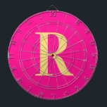 Einfache Monogramm Modern Hot Pink Dartscheibe<br><div class="desc">Das ist ein einfaches, modernes, personalisiertes Monogramm-Design. Dieses stilvolle Design in trendigem heißen Rosa mit stilvoller Typografie. Es ist ideal für ein personalisiertes Geschenk oder ideal als niedliches neues Spielzimmer Zubehör für sich. Fügen Sie einfach Ihren Anfangsbuchstaben hinzu, indem Sie ihn in dieses Textfeld eingeben. Karo aus dem Entwurfsbearbeitungsprogramm, um...</div>
