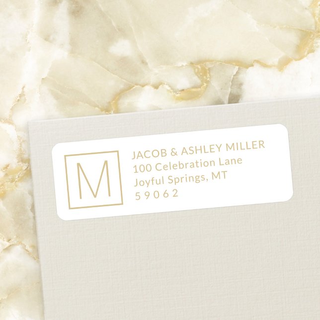 Einfache Monogramm Moderne Rücksendeadresse aus We (Von Creator hochgeladen)