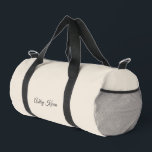 Einfache monogramm-neutrale Elfenbein Duffle Bag<br><div class="desc">"Einfach monogramm neutraler Elfenbeinhintergrund" bezieht sich auf ein Design mit einem einfachen,  eleganten Monogramm-Set vor einem weichen,  neutralen Elfenbeinhintergrund. Dieser klassische und raffinierte Stil bietet eine zeitlose Anziehungskraft,  sauber und elegant.</div>