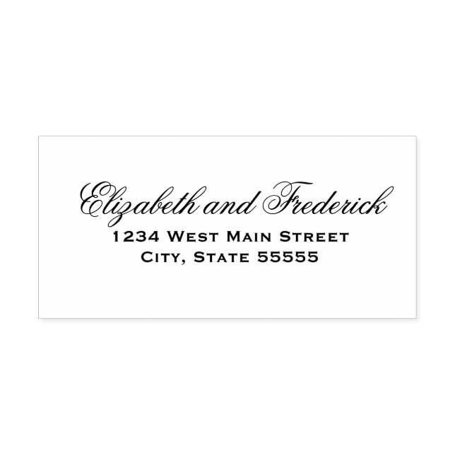 Einfache Monogramm-Rückgabeaufkleber Permastempel (Design)